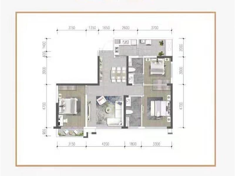 锦江区，地铁50米，水电气三通双阳台，现房类住宅，精装修拎包入住，带小区环境！